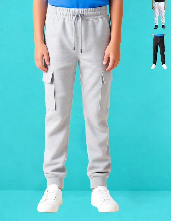 Nusyl_White_&_Black_&_Gray_Solid_Cotton_Blend_Straight_Fit_Cargo_Trackpants_Pack_Of_3_With_Side_&_Cargo_Pockets_Full_Length_Regular_Fit_Cargo_Trackpants