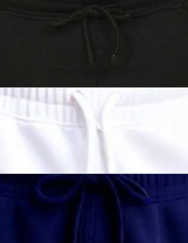 Nusyl_Girls'S_White_&_Black_&_Navy_Solid_Cotton_Blend_Straight_Fit_Cargo_Trackpants_Pack_Of_3_With_Side_&_Cargo_Pockets_Girls'S_Full_Length_Regular_Fit_Cargo_Trackpants