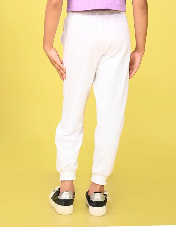Nusyl_Girls'S_White_Solid_Cotton_Blend_Straight_Fit_Joggers_With_Side_Pockets_Girls'S_Full_Length_Regular_Fit_Joggers