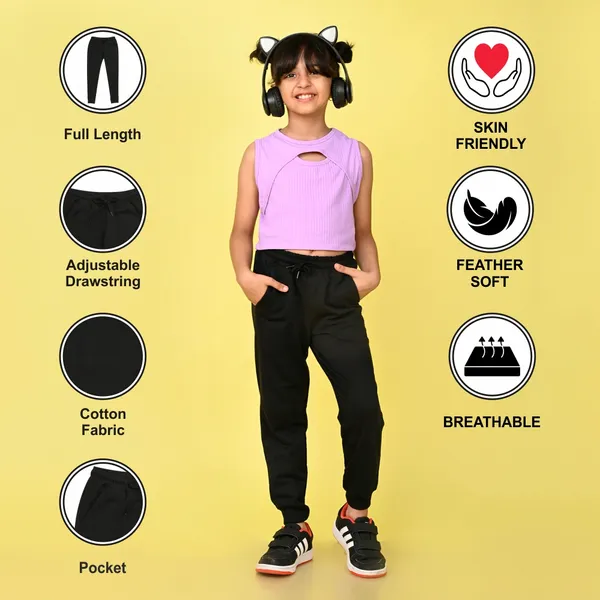 Nusyl_Girls'S_Black_Solid_Cotton_Blend_Straight_Fit_Joggers_With_Side_Pockets_Girls'S_Full_Length_Regular_Fit_Joggers