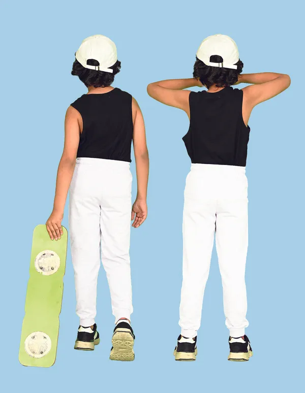 Nusyl_Boys_White_&_White_Solid_Trackpants