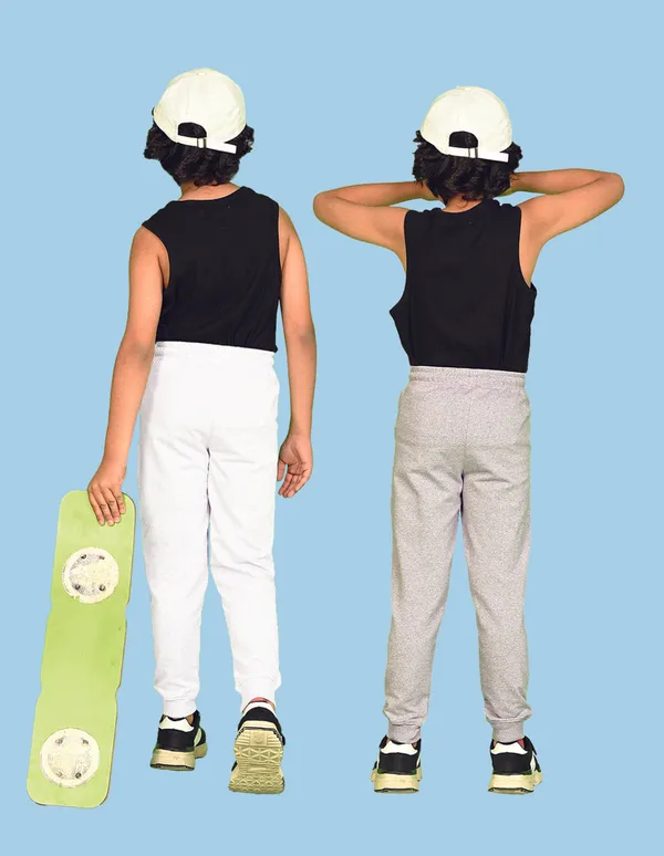 Nusyl_Boys_White_&_Grey_Solid_Trackpants