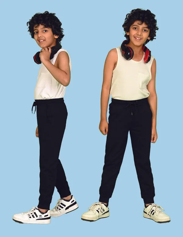 Nusyl_Boys_Black_&_Black_Solid_Trackpants