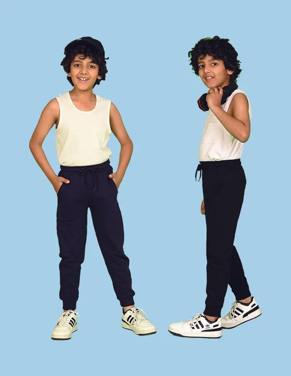 Nusyl_Boys_Black_&_Navy_Blue_Solid_Trackpants