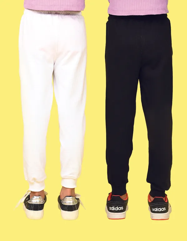 Nusyl_Girls_Black_&_White_Solid_Trackpants