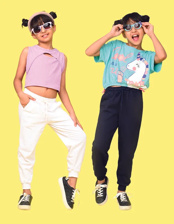 Nusyl_Girls_White_&_Navy_Blue_Solid_Trackpants