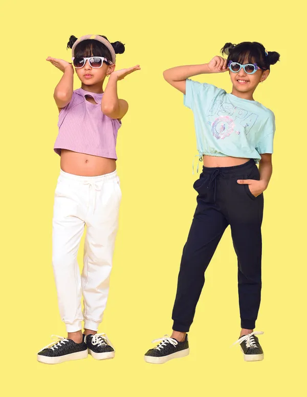 Nusyl_Girls_White_&_Navy_Blue_Solid_Trackpants