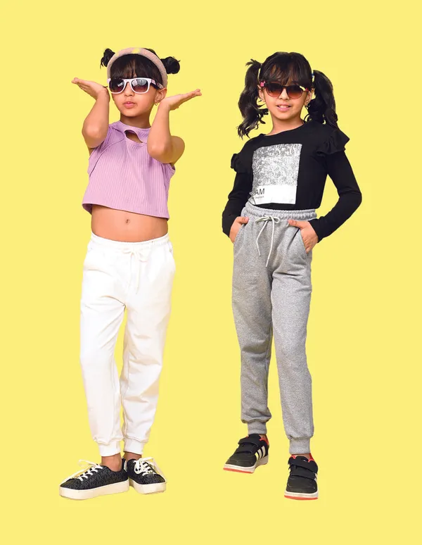Nusyl_Girls_White_&_Grey_Solid_Trackpants