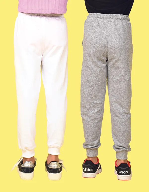 Nusyl_Girls_White_&_Grey_Solid_Trackpants