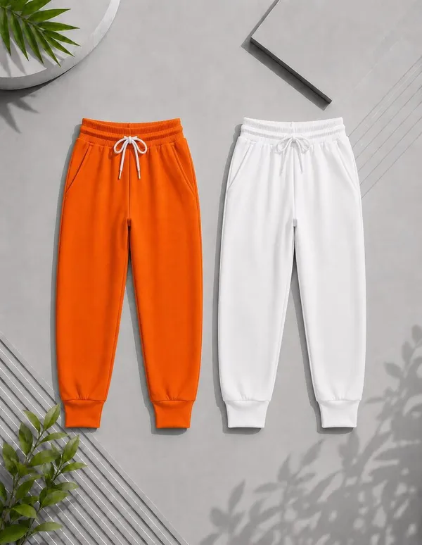 Nusyl_Boys_Orange_&_White_Solid_Trackpants