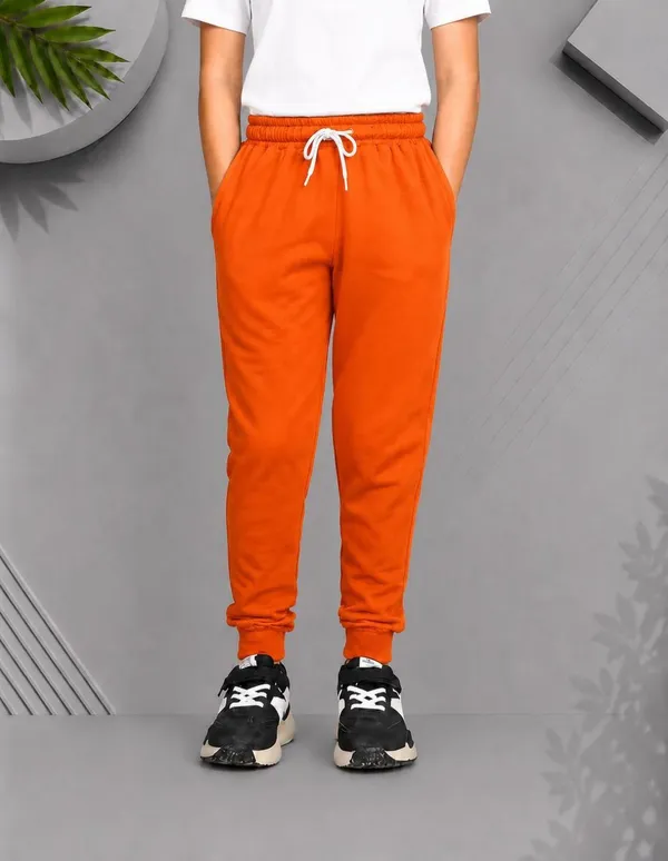 Nusyl_Boys_Orange_&_White_Solid_Trackpants
