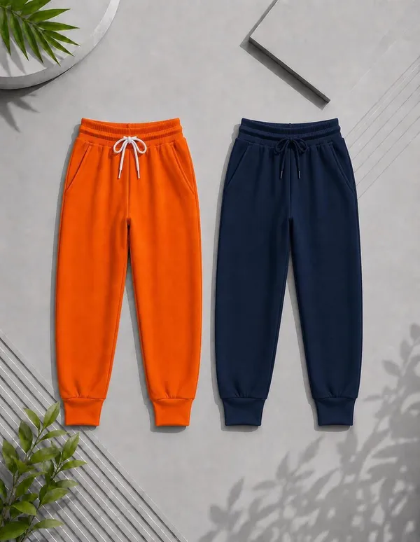 Nusyl_Boys_Orange_&_Navy_Solid_Trackpants