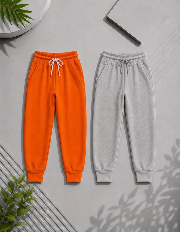Nusyl_Boys_Orange_&_Grey_Solid_Trackpants