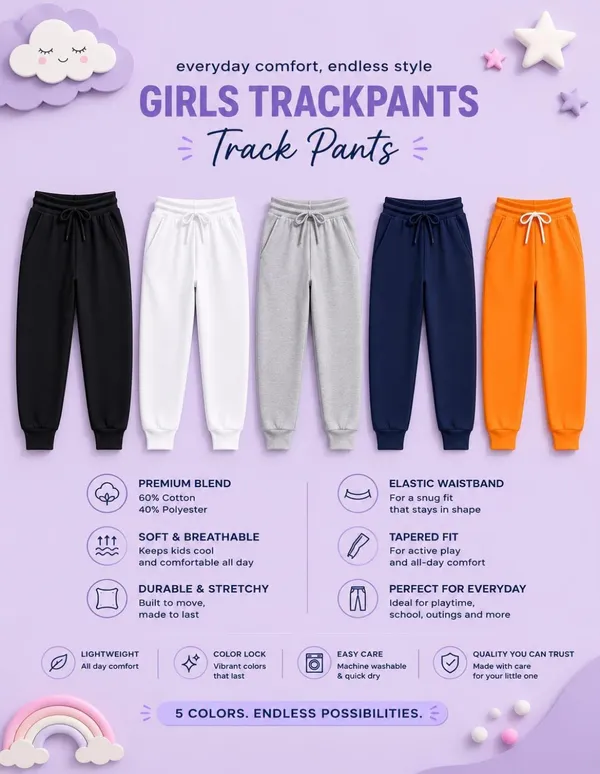 Nusyl_Girls_Orange_&_Navy_Solid_Trackpants