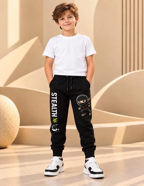 Nusyl_Boys_Pack_of_2_Black_&_White_Stealth_Text_Printed_&_Rocket_Printed_Trackpants