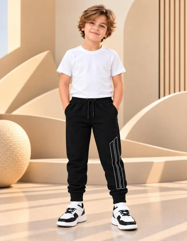 Nusyl_Boys_Pack_of_2_Orange_&_Black_Stealth_Text_Printed_&_Strips_Printed_Trackpants