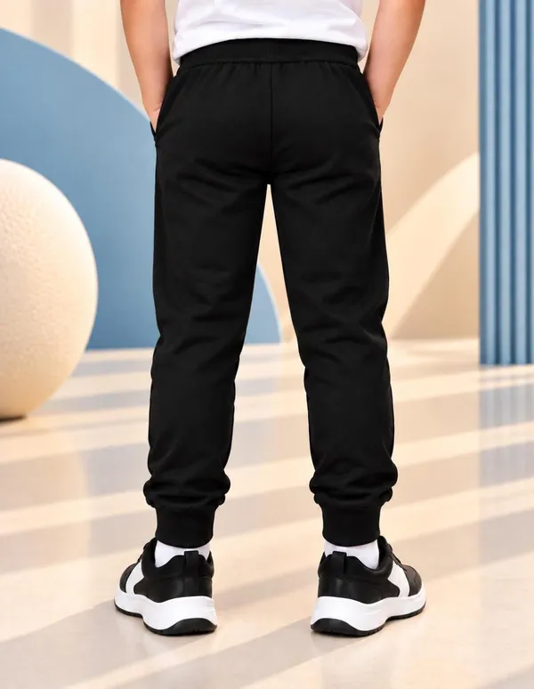 Nusyl_Boys_Pack_of_2_Black_&_Navy_Rocket_Printed_&_Explore_More_Text_Printed_Trackpants