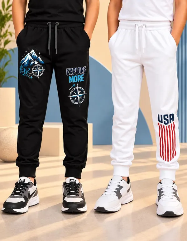 Nusyl_Boys_Pack_of_2_Black_&_White_Explore_More_Text_Printed_&_Usa_Text_Printed_Trackpants