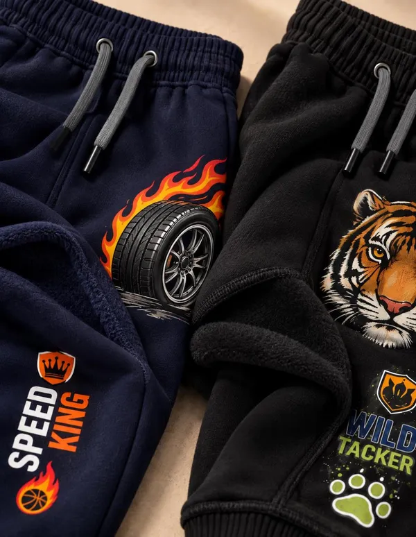 Nusyl_Boys_Pack_of_2_Navy_&_Black_Speed_King_Text_Printed_&_Tiger_Printed_Trackpants
