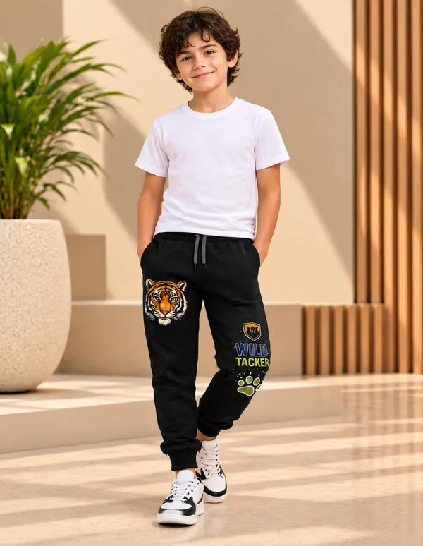 Nusyl_Boys_Pack_of_2_Navy_&_Black_Speed_King_Text_Printed_&_Tiger_Printed_Trackpants