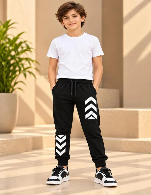 Nusyl_Boys_Pack_of_2_Navy_&_Black_Strips_Printed_&_Striped_Arrows_Printed_Trackpants