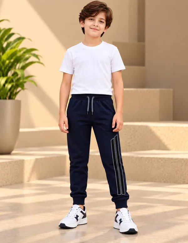 Nusyl_Boys_Pack_of_2_Navy_&_Black_Strips_Printed_&_Striped_Arrows_Printed_Trackpants