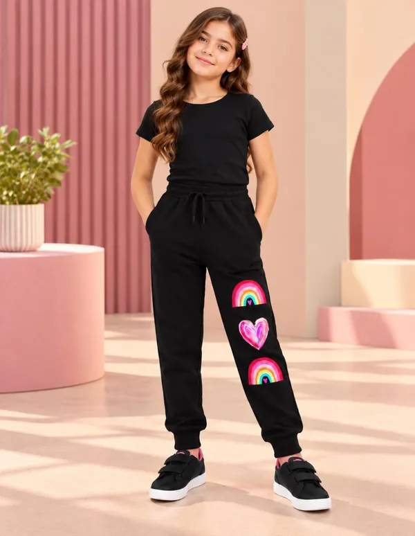 Nusyl_Girls_Pack_of_2_White_&_Black_Cute_Things_Printed_&_Heart_Printed_Trackpants