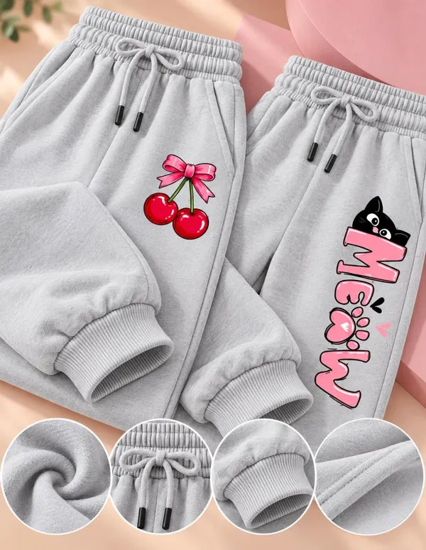 Nusyl_Girls_Pack_of_2_Grey_&_Grey_Cherry_Printed_&_Meow_Printed_Trackpants
