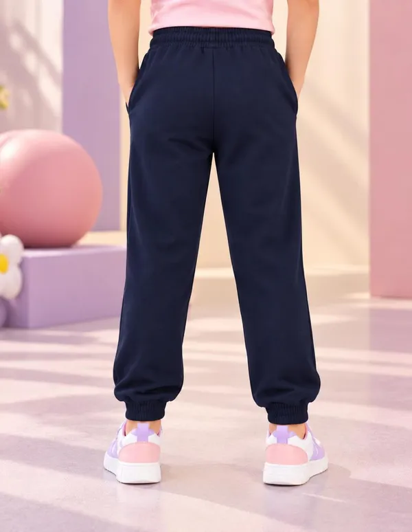 Nusyl_Girls_Pack_of_2_Black_&_Navy_Sunflower_Printed_&_Love_Text_Printed_Trackpants