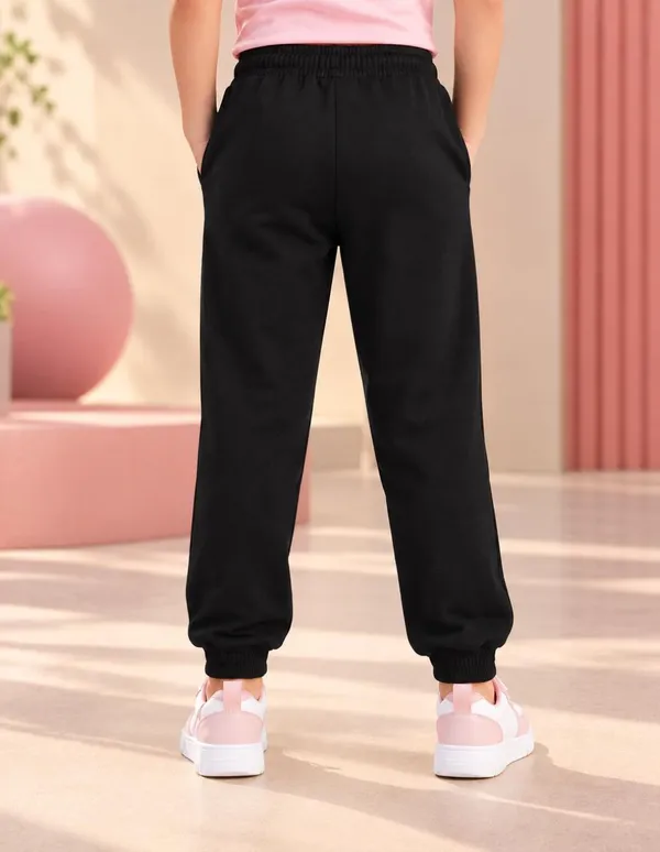 Nusyl_Girls_Pack_of_2_Black_&_Navy_Sunflower_Printed_&_Love_Text_Printed_Trackpants