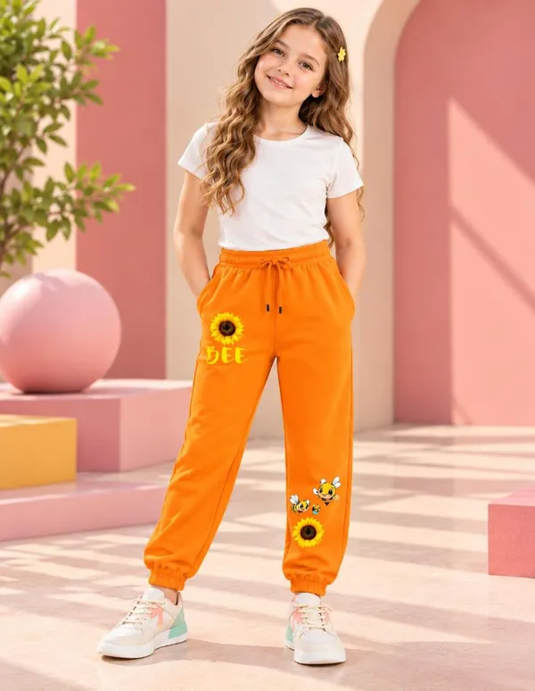 Nusyl_Girls_Pack_of_2_Orange_&_Black_Sunflower_Printed_&_Love_Text_Printed_Trackpants