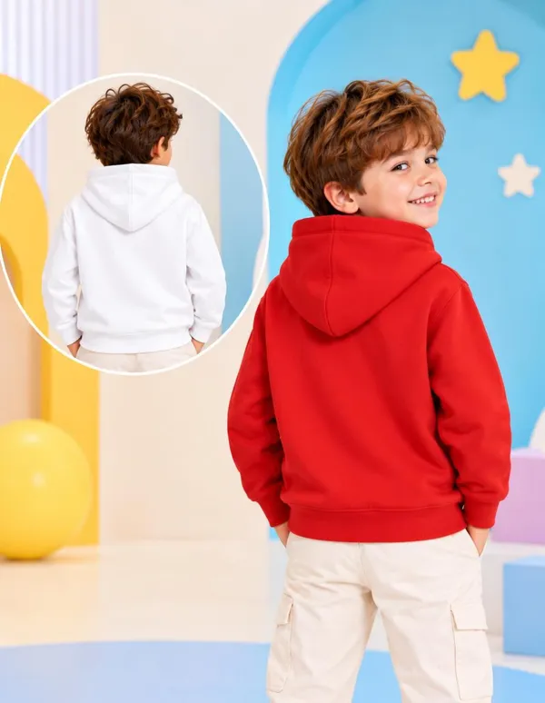 Nusyl_Boys_White_&_Red_Boys_Solid_Hoodie