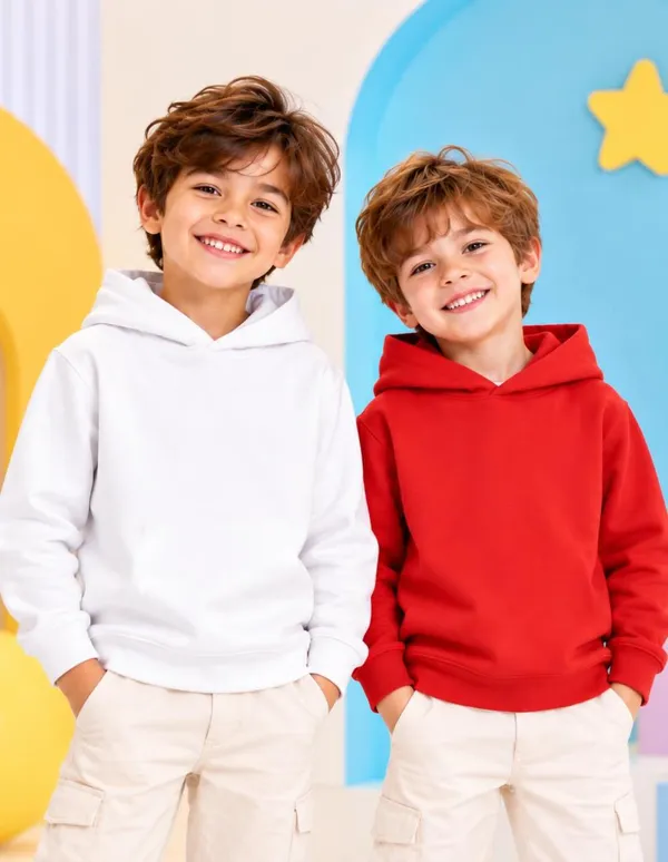 Nusyl_Boys_White_&_Red_Boys_Solid_Hoodie