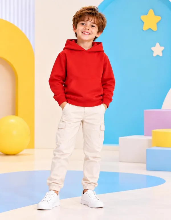 Nusyl_Boys_White_&_Red_Boys_Solid_Hoodie
