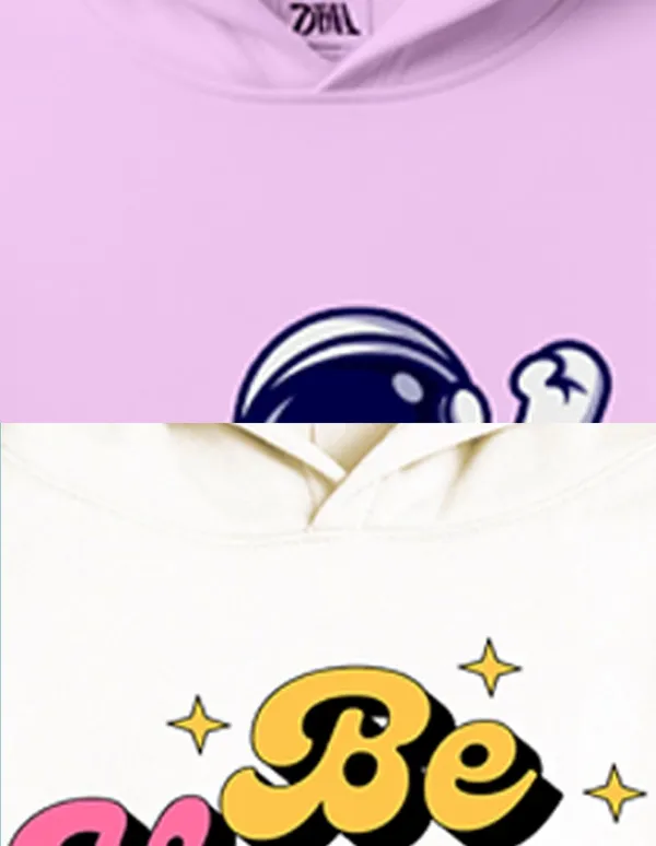 Nusyl_Girls_White_&_Lilac_Girls_Be_happy_Text_Printed_&_Unicorn_Printed_Hoodie