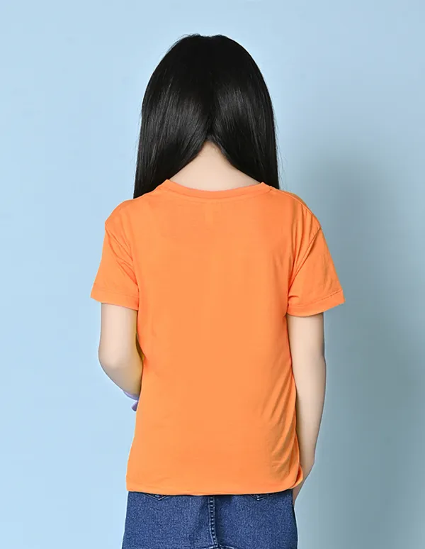 Orange_Solid_Round_Neck_Half_Sleeves_Oversized_T-Shirt_For_Girls