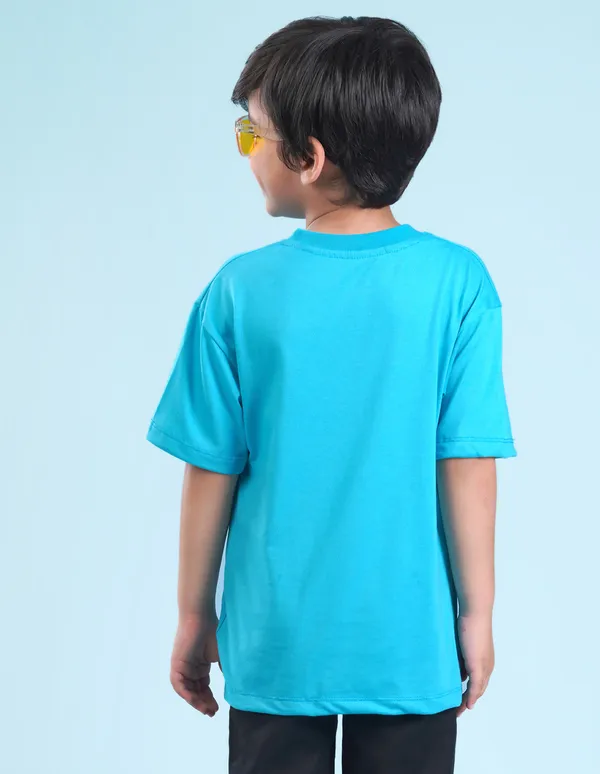 Sky_Blue_Solid_Round_Neck_Half_Sleeves_Oversized_T-Shirt_For_Boys