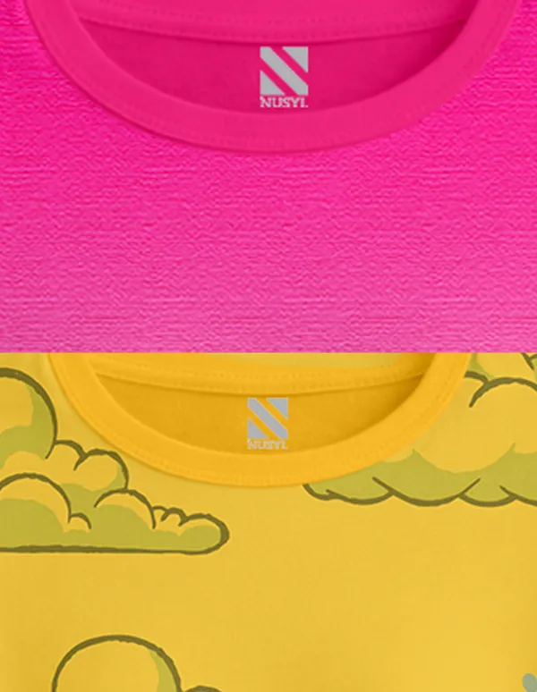 Nusyl_Girls_Yellow_&_Hot_Pink_Cat_Printed_&_Dog_Printed_Dresses_Pack_Of_2_Soft_&_Comfortable_Dresses_Cozy_Summer_Wear_For_Kids_&_Teen_Girls