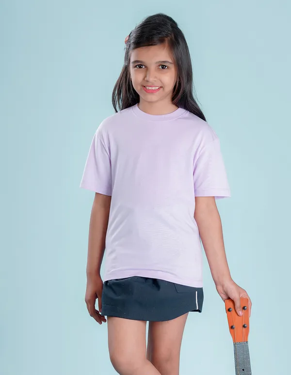 Lilac_Solid_Round_Neck_Half_Sleeves_Oversized_T-Shirt_For_Girls