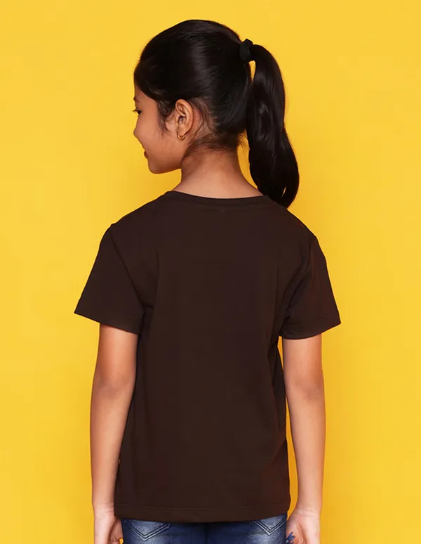 Brown_Solid_Round_Neck_Half_Sleeves_T-Shirt_For_Girls