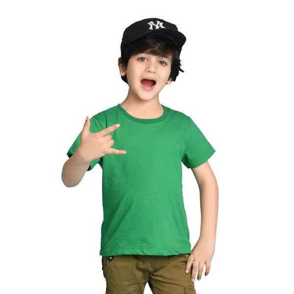 Green_Solid_Round_Neck_Half_Sleeves_T-Shirt_For_Boys