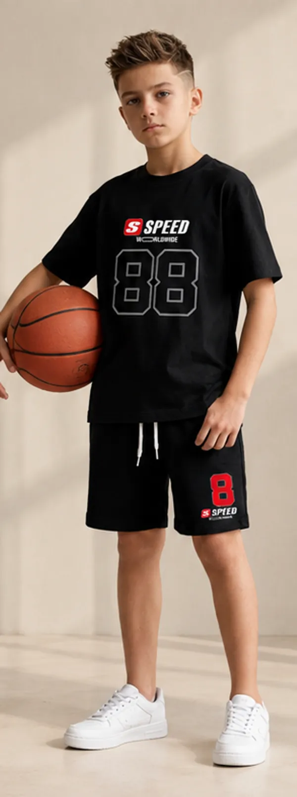 NUSYL_Black_Speed_88_Graphic_Kids_Co-ord_Set