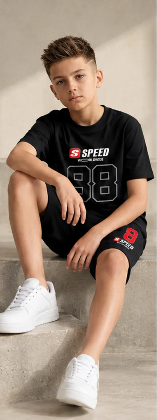 NUSYL_Black_Speed_88_Graphic_Kids_Co-ord_Set