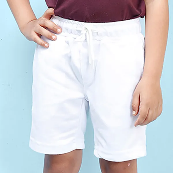 White_Solid_Shorts_For_Boys