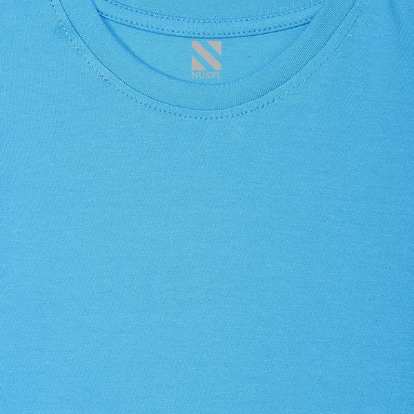 Sky_Blue_Solid_Round_Neck_Half_Sleeves_T-Shirt_For_Girls