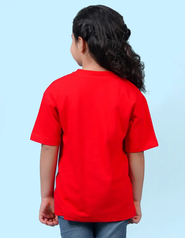Red_Solid_Round_Neck_Half_Sleeves_Oversized_T-Shirt_For_Girls