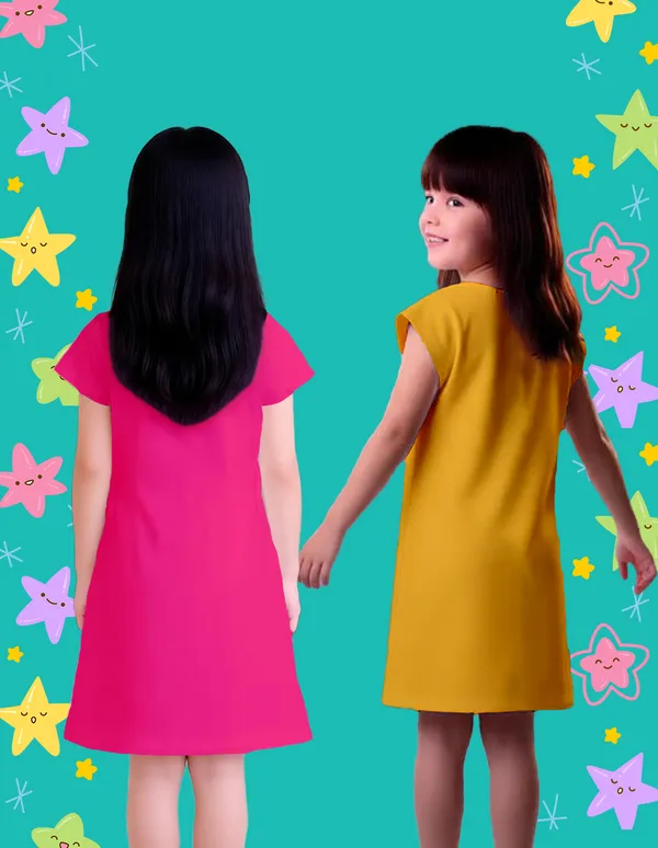 Nusyl_Girls_Yellow_&_Hot_Pink_Girl_Printed_&_Sweet_Text_Printed_Dresses_Pack_Of_2_Soft_&_Comfortable_Dresses_Cozy_Summer_Wear_For_Kids_&_Teen_Girls