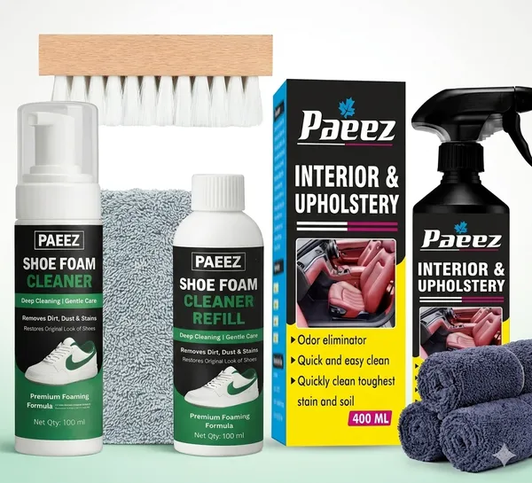 Shoe_Foam_Cleaner_Kit_Complete_Shoe_Care_Set_With_Brush_Cloth_&_Refill_100Ml_X_2_And_Interior_&_Upholstery_Cleaner_Spray_400Ml_With_Microfiber_Cloth