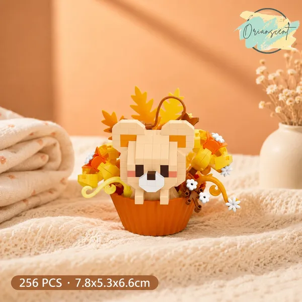 Golden_Panda_Flower_Pot_Nano_Block_Set
