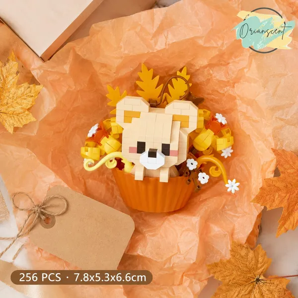 Golden_Panda_Flower_Pot_Nano_Block_Set